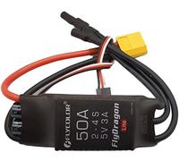 Flycolor 50A ESC 2-4S Electric Speed Controller 5v 3A BEC with XT60 & 3.5mm Bullet Plugs for RC Drone Airplane Brushless Motors