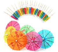 Flycppo 50 Pack of Cocktail Umbrellas,Beach Party Paper Umbrella,Cocktail Decoration for Accessories,Mixed Colours