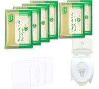 Flycppo 50 Pieces Disposable Toilet Seat Covers,Portable Toilet Seat Covers,Flushable Toilet Seat Covers for Kids Adults Pregnant Women for Travel Accessories Public Restrooms,Camping,Airplane