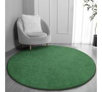 FlyDOIT Round Area Rugs for Bedroom Living Room, 4x4 Green Super Soft Comfy Thickened Memory-Foam Indoor Circle Carpets, Modern Aesthetic Minimalist Carpet for Boys Girls Adults Nursery Home Décor
