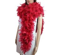Flydreamfeathers 100 Gram 2 Yard Long Chandelle Feather Boa Over 10 Colors, Great for Party, Wedding, Costume (Burgundy)