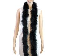 Flydreamfeathers 30 Gram 2 Yard-Long Marabou Feather Boa, Dancing Wedding Crafting Party Dress Up Halloween Decoration, Black, 30 gram, 2 yard-long