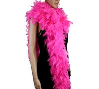 Flydreamfeathers 80 Gram, 2 yards Long Turkey Chandelle Feather Boa 10 Color, Great for Party, Wedding, Halloween Costume, Christmas Tree Decoration (candy pink color)