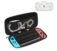 Flyekist Carry Case Compatible with Nintendo Switch/Switch OLED Console -Protective Hard Shell Portable Travel Carrying Case for Nintendo Switch Accessories and Games,White
