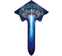 Flyer Kite Outdoor Large Creative Spaceship Kite Park Beach Adult Entertainment Aerial Game Tool Breeze Easy to Fly (Color : Red Size : 5.2ft+1312ft line) (Blue 5.2ft+853ft line)