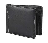 Flyer Mens Genuine Leather Wallet (Black Color) RFID Protection (WBL013) Black Luggage, Black, Luggage