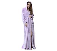 FLYF Dressing Gown Men Cotton Full Length Warm Bathrobe Ladies Toweling Dressing Gown