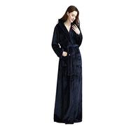 FLYF Dressing Gown Men Cotton Full Length Warm Bathrobe Ladies Toweling Dressing Gown