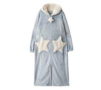 FLYF Ladies Dressing Gown Fluffy Super Soft Hooded Bathrobe for Women Plush Fleece Loungewear Bathrobe