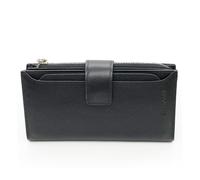 FLYFISH Womens Wallet Leather RFID Blocking Purse Credit Card Clutch,Leather Mens Purse,Genuine Leather Wallet for Mens, Black, Womens Wallet Leather Rfid Blocking Purse