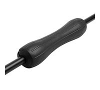 FlyFlow Rubber Barbell Pad, Hip Thrust Pad, Squat Pad, Easy to Install, No Velcro/Straps Needed, Perfect for Both Heavy Weights & Lower Weights (15.5 * 3.5 * 3.5 inch, Black)