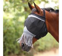 FlyGuard Pro Fine Mesh Fly Mask Earless and Nose Fringe Jet - Pony