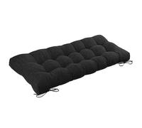 FlyGulls Bench Cushion for Indoor Furniture 48 x 19 inch Rectangle Bench Seat Cushion for Bay Window Entryway Bench Thick Textured Chair Cushion with Non-Slip Backing 1 Pack, Black