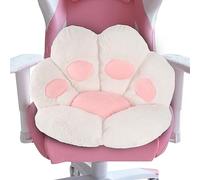 FlyGulls Cat Paw Cushion Kawaii Cat Pillow for Computer Gaming Chair Comfy Cat Paw Seat Cushion for Office Chairs Cute Cat Plush Pillow for Room Decor (White, 27.5 x 23.6 Inch)