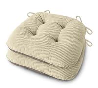 FlyGulls Chair Cushions for Dining Chairs 45x45x8cm Beige Set of 2