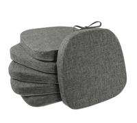 FlyGulls Dining Chair Cushions Set of 6 35x35cm Dark Grey