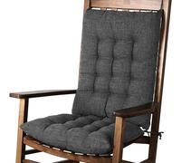FlyGulls Extra Large Rocking Chair Cushion with Thick Padding High Back and Seat Cushion 2 Piece Set