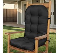 FlyGulls Outdoor Patio Chair Cushion Waterproof One-Piece, 1 PC, Black