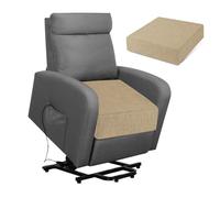 FlyGulls Recliner Cushions for Elderly 20"x20"x5" Extra Large Seat Cushion for Couch Armchair Wicker Chairs Square Chair Cushions with Non-Slip Backing and Textured Washable Cover Beige