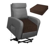 FlyGulls Recliner Cushions for Elderly 20"x20"x5" Extra Large Seat Cushion for Couch Armchair Wicker Chairs Square Chair Cushions with Non-Slip Backing and Textured Washable Cover Coffee