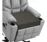 FlyGulls Recliner Cushions for Elderly 50X50X10 cm Thick Seat Cushion for Recliner Chair with Non-Slip Bottom and Washable Cover Square Chair Cushions for Couch, Armchair, Floor (1, Dark Grey)