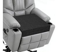 FlyGulls Recliner Cushions for Elderly 50X50X10 cm Thick Seat Cushion for Recliner Chair with Non-Slip Bottom and Washable Cover Square Chair Cushions for Couch, Armchair, Floor (1, Black)