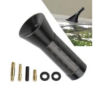 Flygun 1 Pack Car Short Antenna, 1.3 Inches x 0.5 Inches AM/FM Radio Antenna Replacement, Carbon Fiber Car Roof Decorations, Universal for Most Cars, Trucks and Vans (Black)