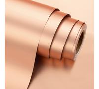 Flyhill Matte Rose Gold Wrapping Paper-Mini Roll 17inch*32.8ft（46.8sq.ft.ttl - Solid Color Matte Paper for Christmas,Birthday,Wedding,Baby Shower
