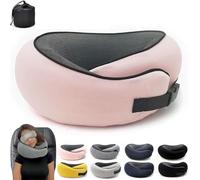 Flyhugz Neck Pillow 2024, Flyhugs Travel Pillow, Wander Plus Travel Pillow, Memory Foam Travel Pillow, Fly Hugz Stowable U-Shaped Pillow Set for Adults and Children Sleeping Upright (Pink)