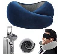 FlyHugz Travel Pillow Adult Travel Pillow | Memory Foam for 360° Neck Support with Washable Cover for Ultimate Comfort
