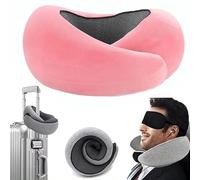 FlyHugz Travel Pillow Adult Travel Pillow | Memory Foam for 360° Neck Support with Washable Cover for Ultimate Comfort