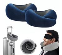 FlyHugz Travel Pillow Adult Travel Pillow | Memory Foam for 360° Neck Support with Washable Cover for Ultimate Comfort