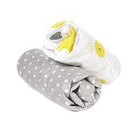 Flyideas 2-Piece Bedding Set for Bassinets, Carrycots, and Prams - 2 Cotton Fitted Sheets, 70x30 cm - Hypoallergenic, Soft, Breathable Moses Basket Sheets