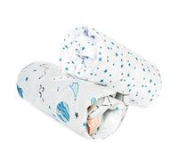 Flyideas 2-Piece Bedding Set for Bedside Cribs - 2 Cotton Fitted Sheets, 83x50 cm - Hypoallergenic, Soft, Breathable Sheets for Next to Me Crib
