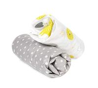 Flyideas 2-Piece Bedding Set for Bedside Cribs - 2 Cotton Fitted Sheets, 90x55 cm - Hypoallergenic, Soft, Breathable Sheets for Next to Me Crib