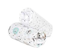 Flyideas 2-Piece Bedding Set for Bedside Cribs - 2 Cotton Fitted Sheets, 90x55 cm - Hypoallergenic, Soft, Breathable Sheets for Next to Me Crib