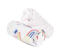 Flyideas 2-Piece Bedding Set for Bedside Cribs - 2 Cotton Fitted Sheets, 90x55 cm - Hypoallergenic, Soft, Breathable Sheets for Next to Me Crib