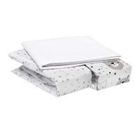FlyIdeas 3 Pcs Set Flannel Fitted Sheets + 1 Waterproof Mattress Protector for Bedside Crib 83x50 cm - 100% Warm & Soft Cotton Sheet for Co-Sleeping Babies and Newborns Cribs Perfect for the Winter