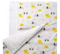 FlyIdeas Kids Single Duvet Cover Bedding Set and Pillowcase Compatible with Single Beds/Todler Cots - 100% Pure Cotton Certif. Made in EU (Baby Animals, 120x180 cm)