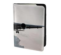 FLYIFE Airplane Art Printed Passport Holder Cover 5.5 inches, Leather Passport Cover Case Travel Passport Wallet for Women Men