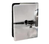 FLYIFE Airplane Art Printed Passport Holder Cover, PU Leather Passport Cover Case Travel Passport Wallet for Women Men