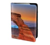 FLYIFE Arches National Park Printed Passport Holder Cover 5.5 inches, Leather Passport Cover Case Travel Passport Wallet for Women Men