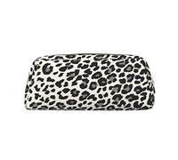 FLYIFE Black Leopard Print Printed Leather Pencil Case for Girls Boys - Gold Zipper Pencil Bag Pen Pouch Cosmetic Organizer Bag for School Office Travel