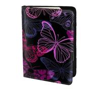 FLYIFE Butterfly Printed Passport Holder Cover 5.5 inches, Leather Passport Cover Case Travel Passport Wallet for Women Men