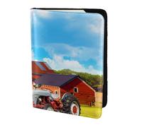 FLYIFE Company Farm Tractor Printed Passport Holder Cover 5.5 inches, Leather Passport Cover Case Travel Passport Wallet for Women Men
