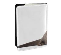 FLYIFE Cute Animal Otter Printed Passport Holder Cover, PU Leather Passport Cover Case Travel Passport Wallet for Women Men