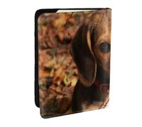 FLYIFE Cute Beagle Printed Passport Holder Cover, PU Leather Passport Cover Case Travel Passport Wallet for Women Men