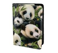 FLYIFE Cute Panda Printed Passport Holder Cover 5.5 inches, Leather Passport Cover Case Travel Passport Wallet for Women Men