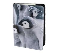 FLYIFE Cute Penguin Printed Passport Holder Cover 5.5 inches, Leather Passport Cover Case Travel Passport Wallet for Women Men