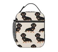 FLYIFE Dachshund Dog Printed Insulated Lunch Bag for Men Women - Durable Lunch Cooler Tote Bag for Work, School, and Travel